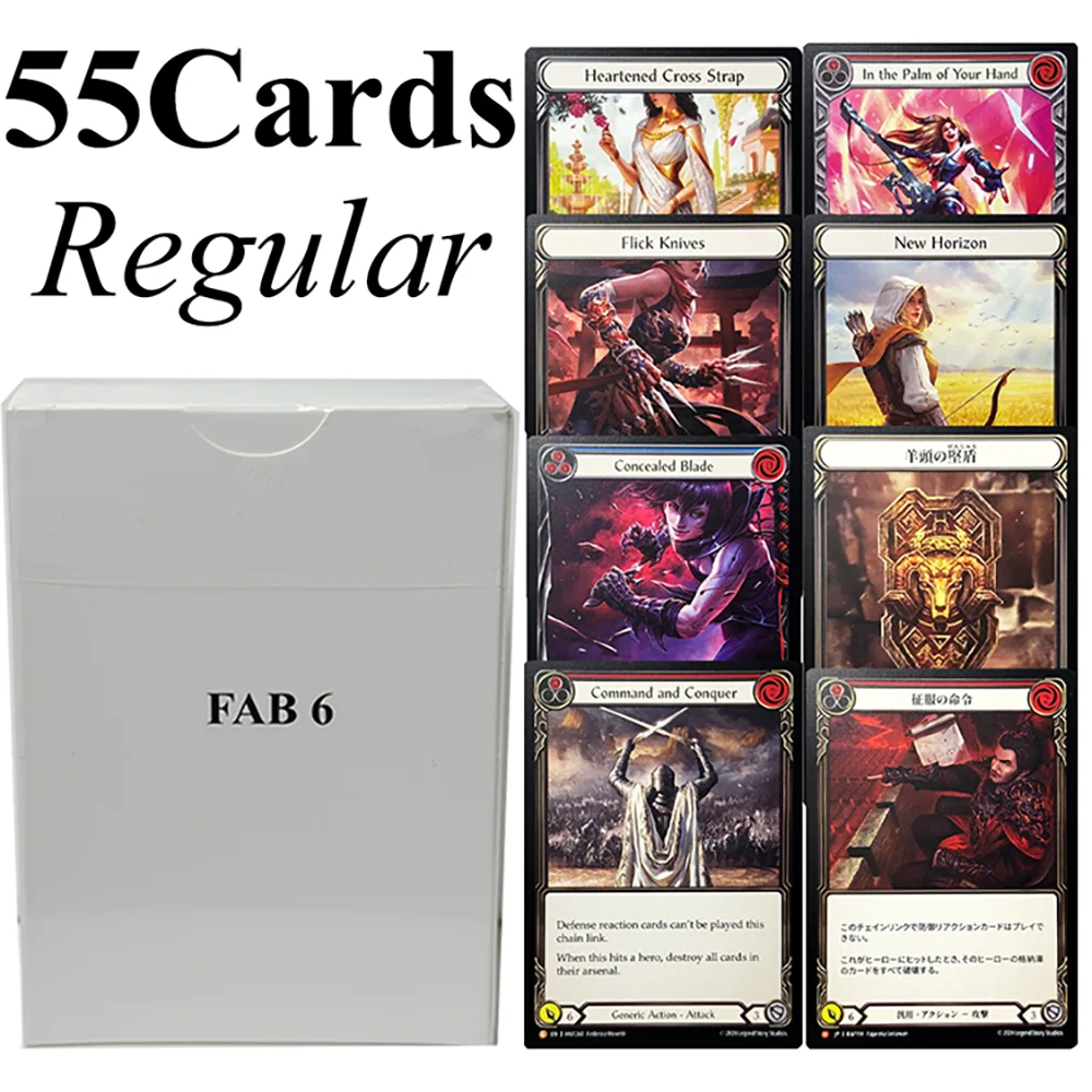 55 cards per box Entertainment Battle Games Cards Proxy FAB Regular Boulder Drop/Call for Backup/Concealed Blade/Cries of Encore