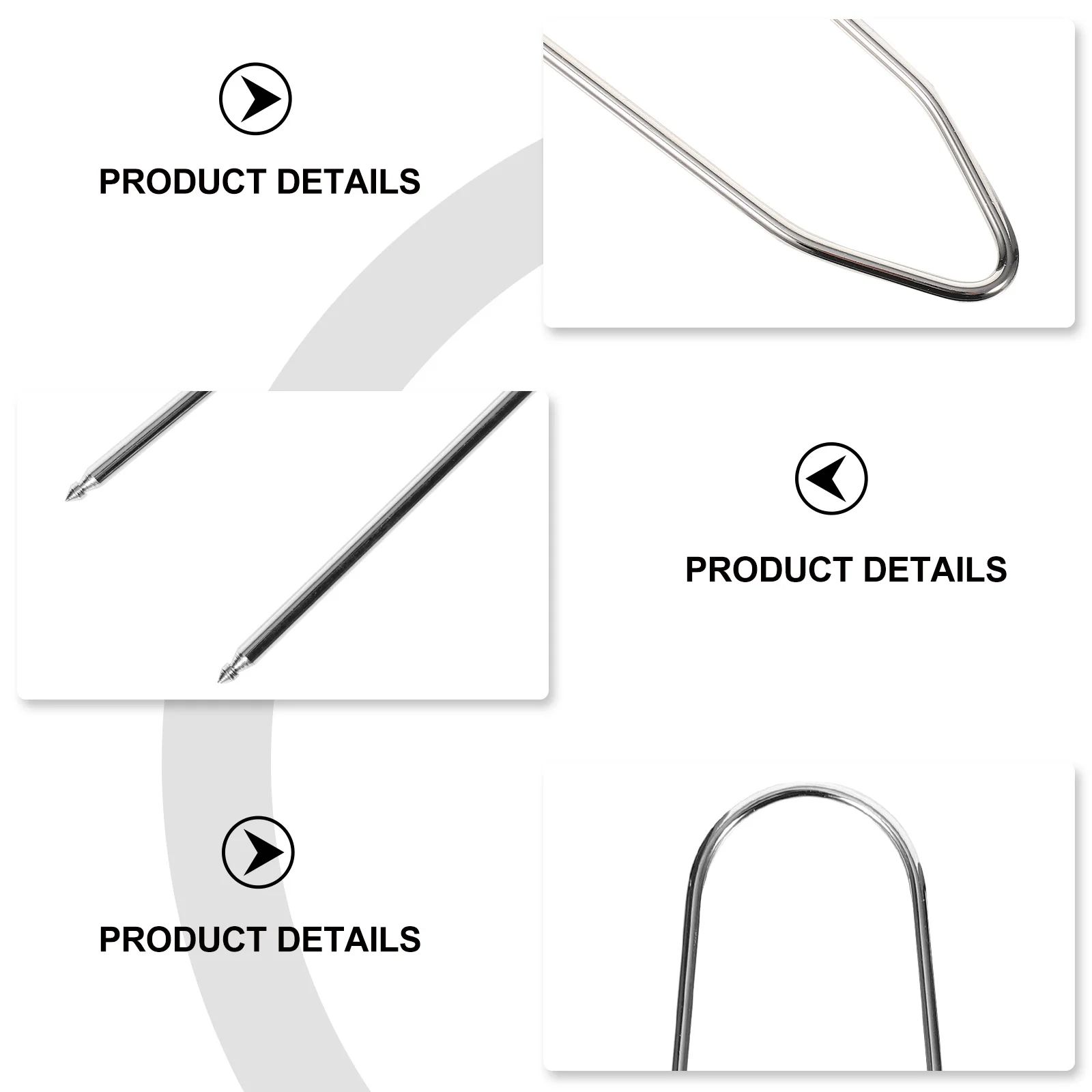 

6pcs Car Radio Removal Key Tools Stainless Steel Durable Round Shape Smooth Design Suitable for Single Double DIN Units Easy to
