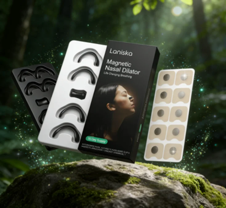 

Magnetic nasal band relieves snoring, improves breathing, exercise nasal dilator with oxygen tech, gentle and skin-friendly