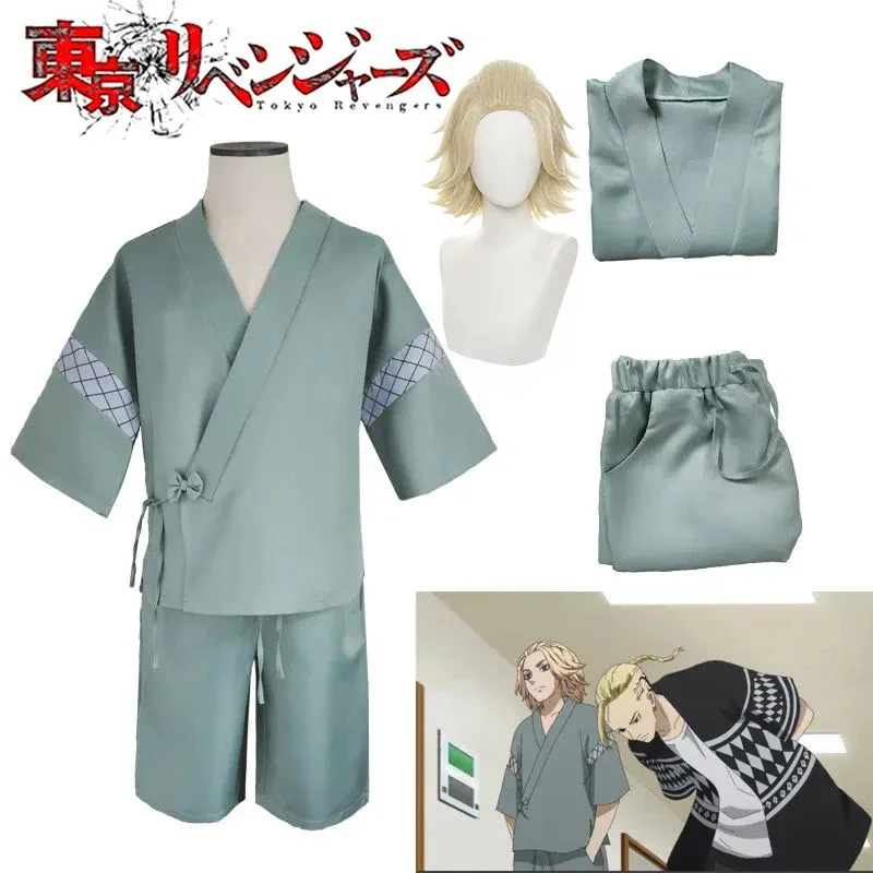 أنيمي ميكي طوكيو المنتقمون مانجيرو سانو تاكيميتشي Hanagaki تأثيري حلي ميكي ثوب الكيمونو الياباني سترة يوكاتا الرجال بيج QI8 fg