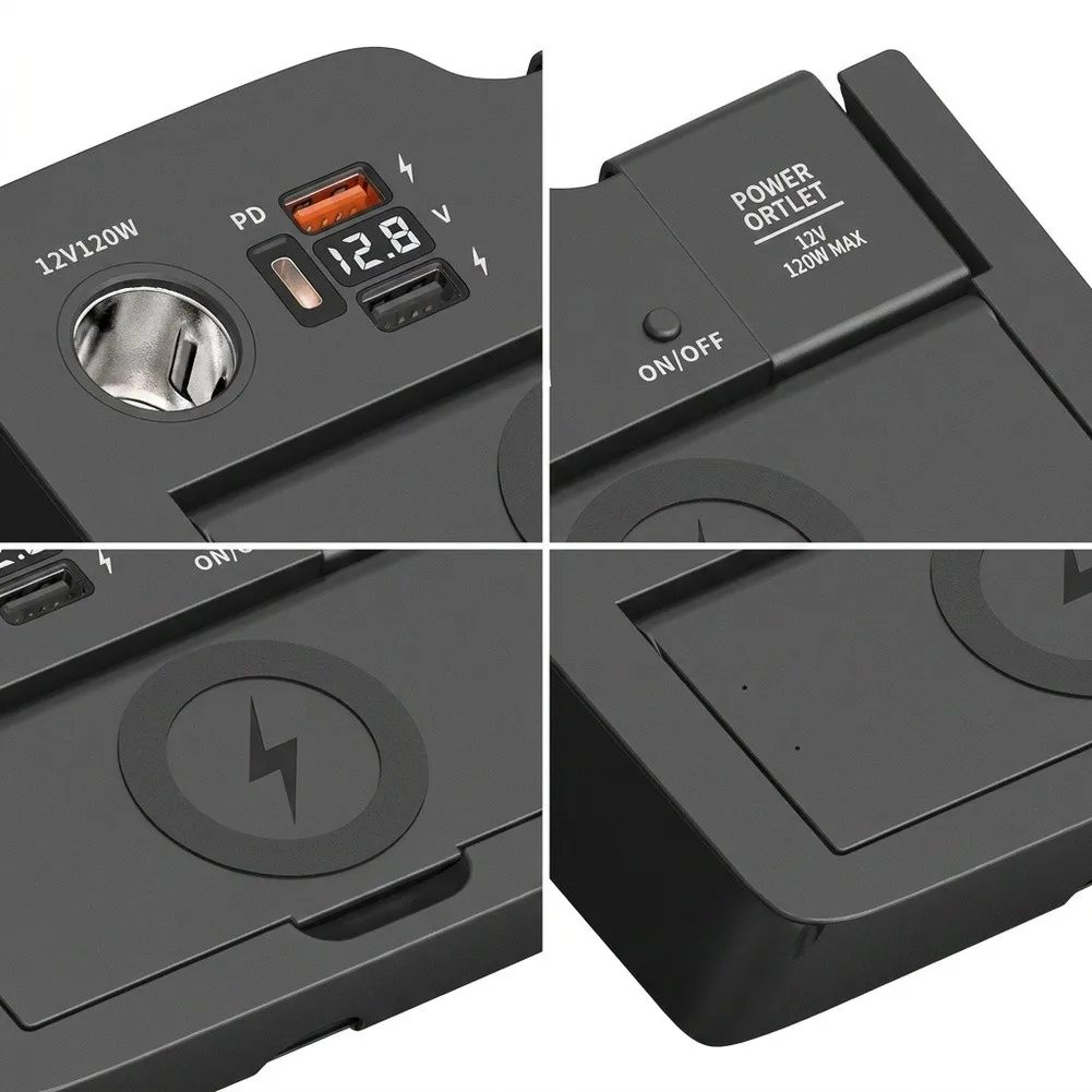 1Pcs ABS Wireless Charging Pad 15W Quick Charge With Lid Box For Honda CR-V 2017-2020 Center Console Car Interior Accessories