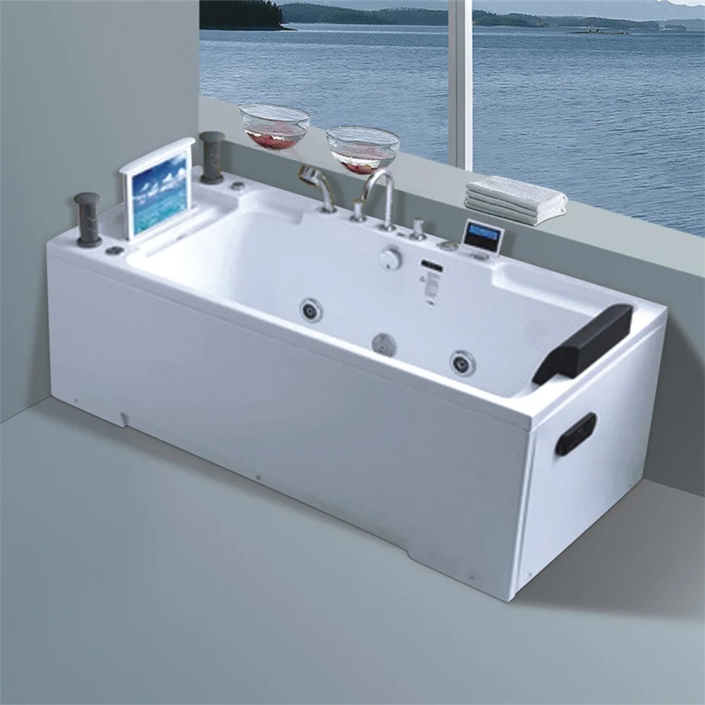 

Corner Mounted Freestanding Massage White Acrylic Bathtubs Design