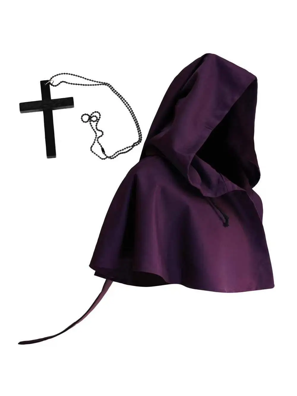 Halloween Volwassen Cosplay Mysterie Pagan Hoed Retro Middeleeuwse Tovenaar Staart Pure Kleur Grote Maat Cap Polyester Vezel Toneelkostuum