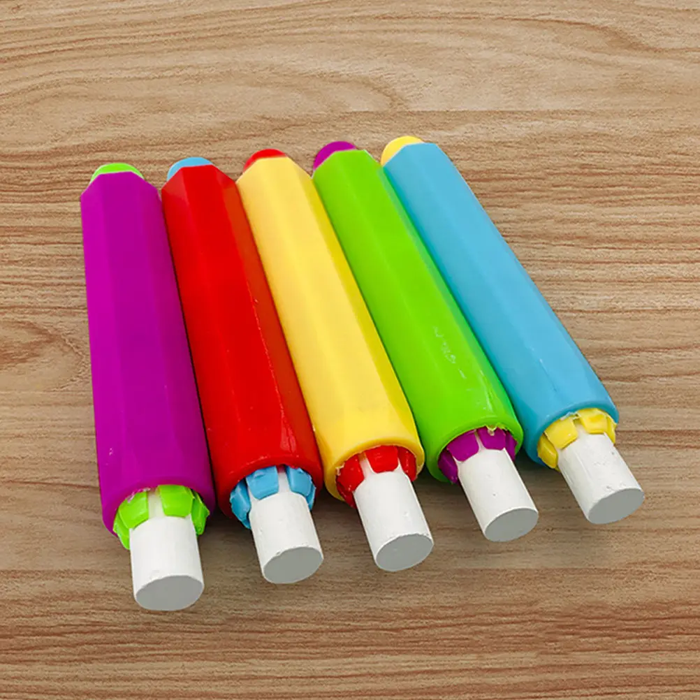 25Pcs Adjustable Chalk Holder Clips Sturdy Plastic Chalk Extender for Blackboard Writing Prevent Drying Cracking Keep Hands