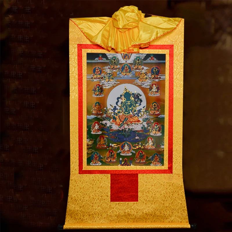 Wholesale Buddhist supplie HOME temple Efficacious protective talisman 21 Tara Guanyin bodhisattva Thang-ga Thangka painting