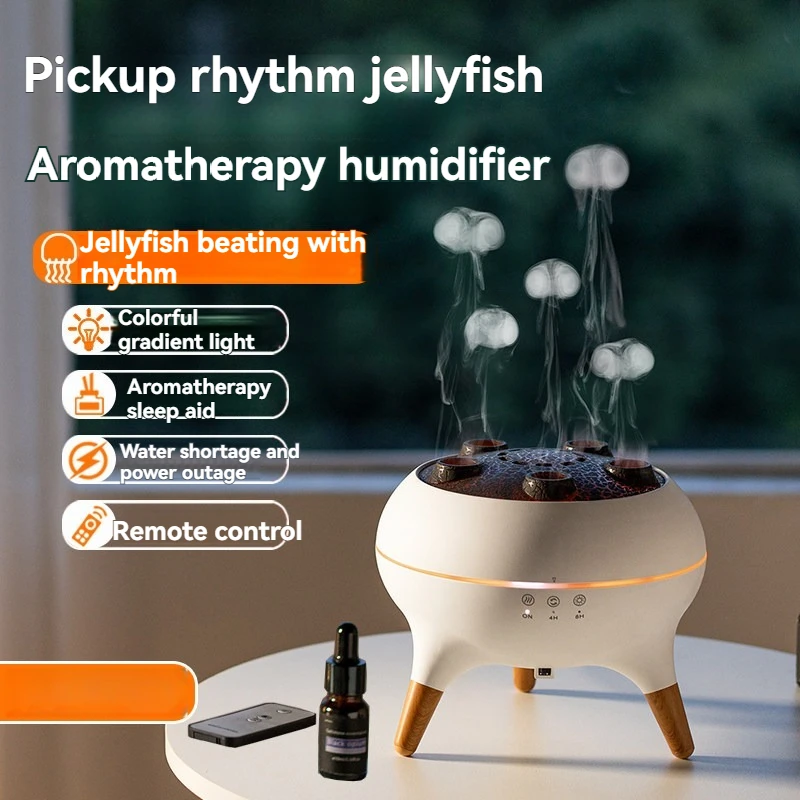 Aromatherapy diffuser, ultrasonic porous atomization humidifier, timed power jellyfish humidifier