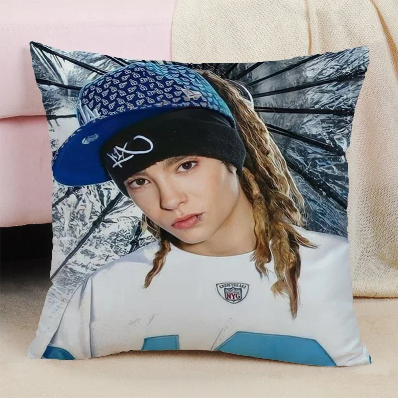 Tom Kaulitz Children's Decorative Cushions Cover for Sofa Double-sided Printing Body Pillow Child Pillowcase Decor 40x40 Pillows