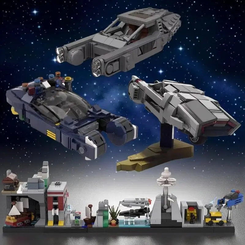 MOC Kreativ-Spielserie 2049 Technisches Flugzeug Mini-Luftschiff Maßstabsgetreues Fahrzeug Baustein-Set K's Spinner Bladeds-Runner Modell – Detail 1