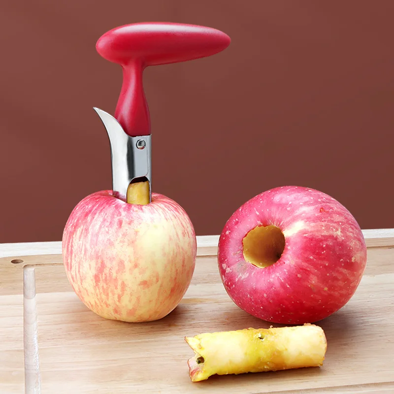 Corer de manzana de acero inoxidable, removedor de núcleo de semillas de fruta, cortador de fruta, sembradora, rebanador, utensilios de cocina duraderos, herramientas para verduras, 1 ud.