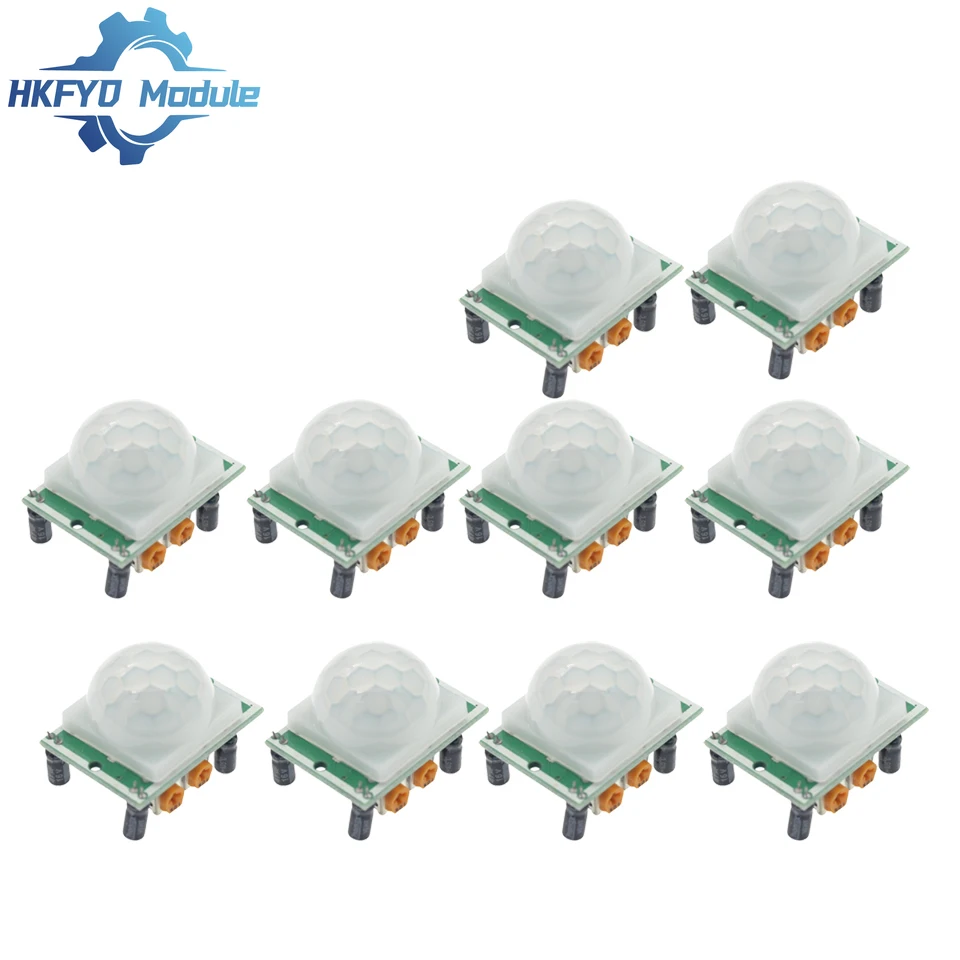 1-10pcs HC-SR501 ปรับ IR Pyroelectric อินฟราเรด PIR อินฟราเรด Motion Sensor Detector โมดูลสําหรับ Arduino สําหรับ Raspberry Pi