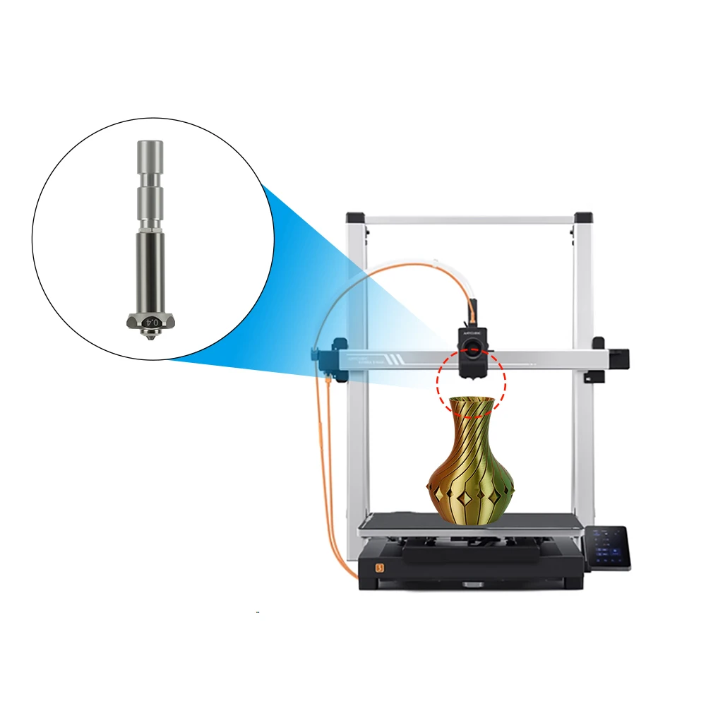 Pour Anycubic Kobra 3 Max buse Hotend Kobra 3 Max Combo buse d'échange rapide en acier trempé 0.4 0.6 0.8 Kobra 3 Max accessoires