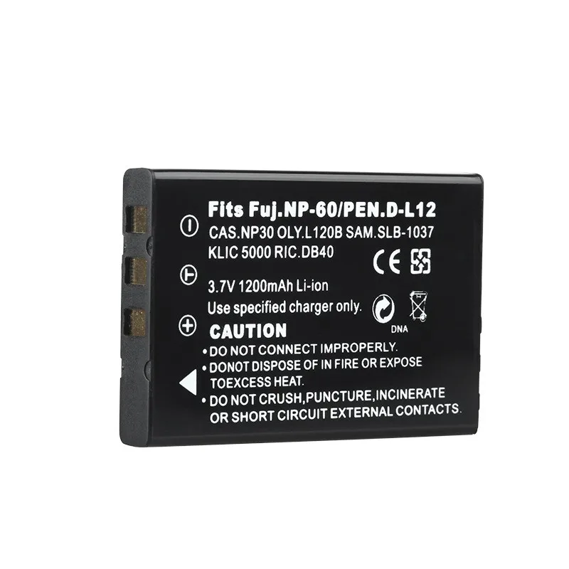 buy more will cheap Suitable for D-L12 FNP60 NP-60 NP-30 camera battery 3.7V 1200MAH lithium rechargeable battery