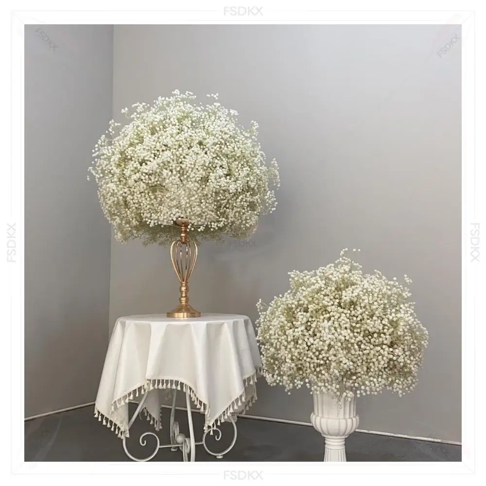 

Factory Wholesale Customization White Silk Flower Ball Wedding Centerpieces Flower Ball Wedding