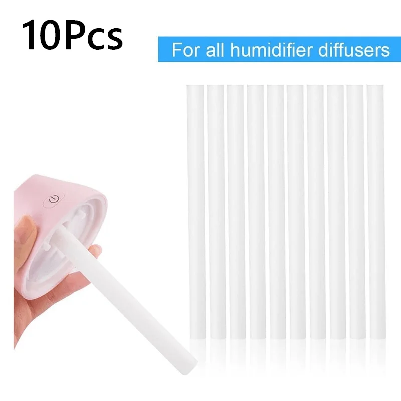 10Pcs Humidifier Filter Aroma Diffuser Spray Air Humidifier Absorbent Cotton Stick Vehicle Mounted Aroma Sponge Filtration7x73mm