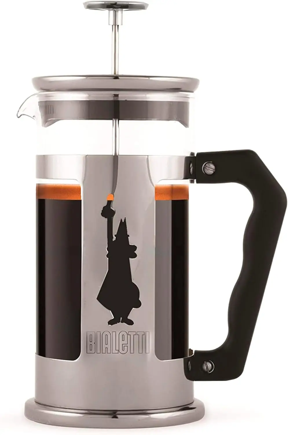 Bialetti  Preziosa Stainless Steel 3-Cup French Press Coffee Maker, Silver