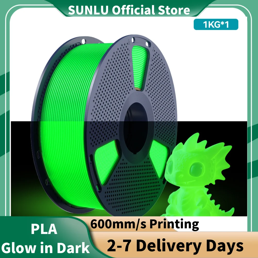 

SUNLU PLA Glow in Dark PLA Filament Neatly Wound Luminous 1.75mm 1KG/Roll Fit Most FDM 3D Printer Fast Shipping EU Warehouse