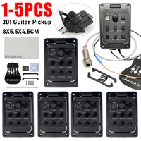 Preamplificador de guitarra de plástico 301 con sintonizador Presys EQ ecualizador pastilla piezoeléctrica sintonizador de guitarra Soundhole EQ piezas Accesorios, 1-5 uds.