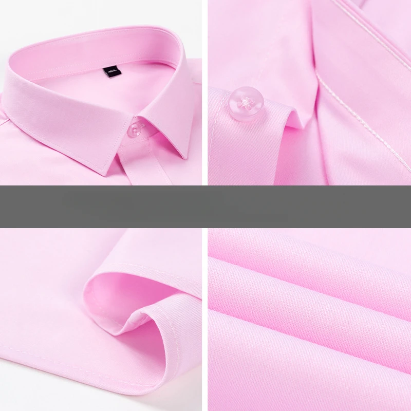 8XL Bamboo Fiber Easy Care Work Classic black blue White Shirts Men Long Sleeve Causal Office Men Shirts Long Sleeve Slim Fit