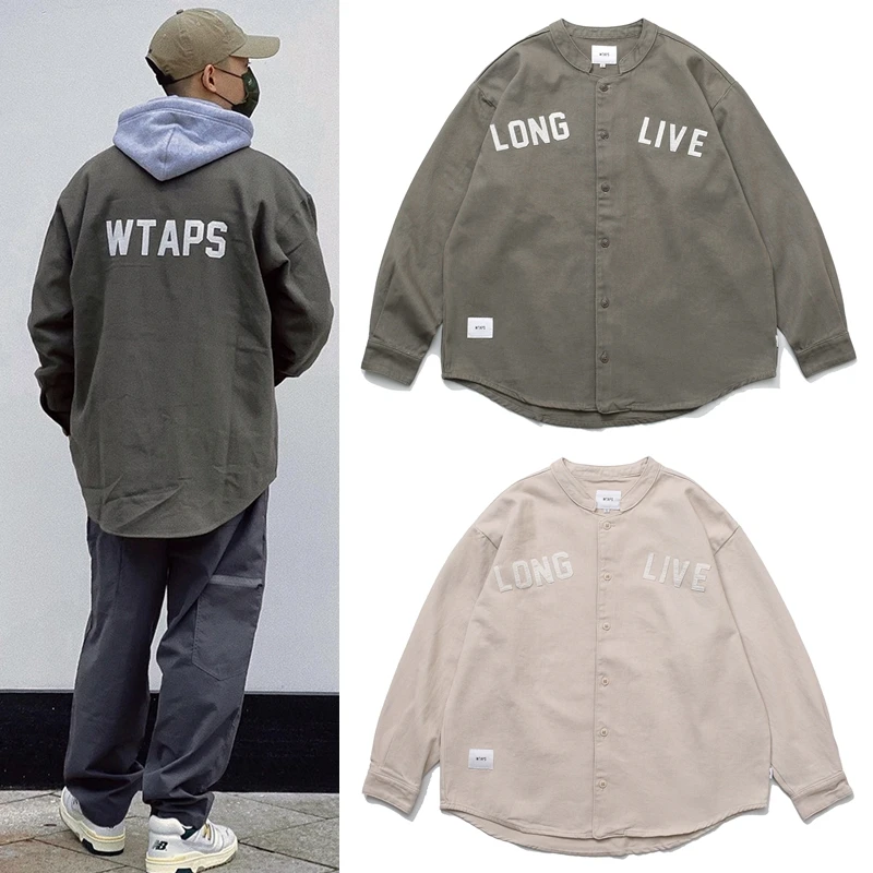 

2023 WTAPS loose baseball shirt vintage jacket men's autumn and winter casual FLANNEL coat top WY738