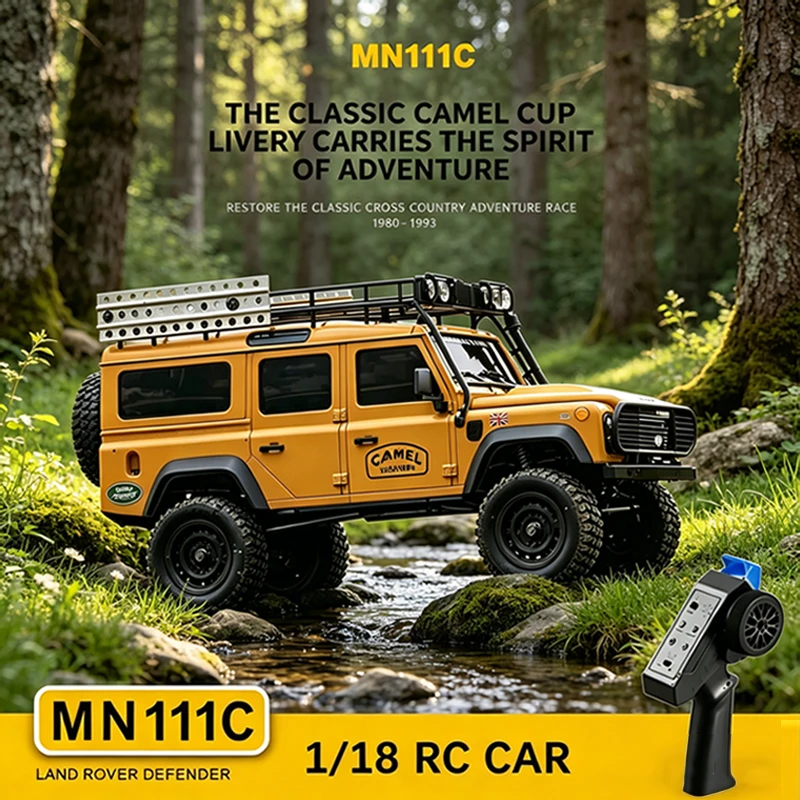 MN111C 1/18 MN Models 2.4G 4WD RTR Defender Rock Crawler Off Road RC Truck All Terrain Climbing Remote Control Hobby Model Car