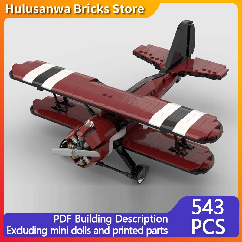 

Специальная акробатическая модель биплана MOC, строительные кирпичи, военное оборудование, модульная технология, подарки, праздник, сборка, детские игрушки, костюм