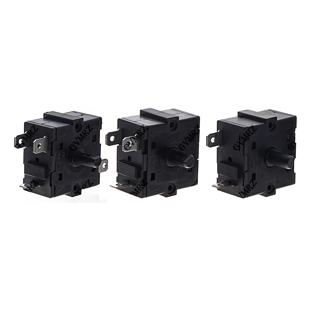 1PCS 2P 3P 5P Rotary Switch Selector AC 250V 16A Radiator Electric Room Heater Position 16A 250V
