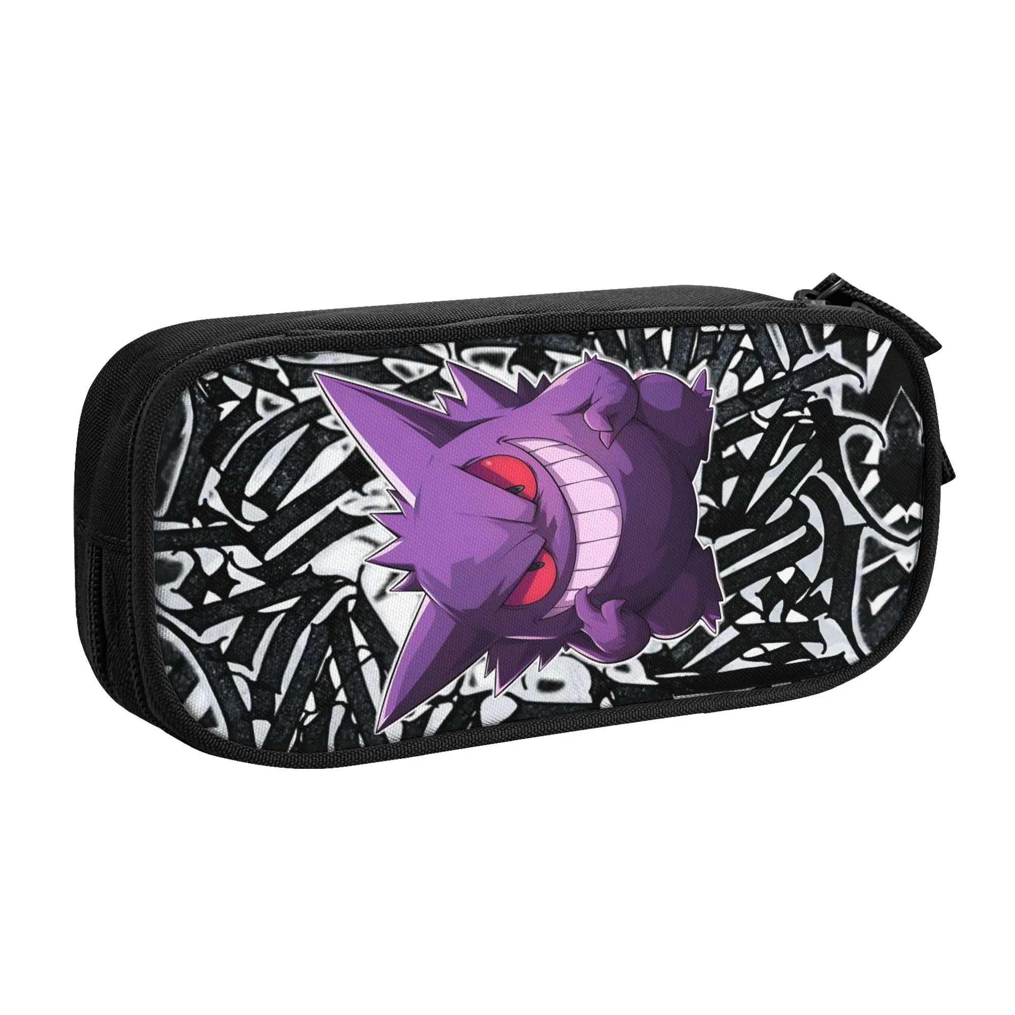 

Custom Pokemoned Gengars Kawaii Pencil Case Boy Girl Large Capacity Cute Villainous Demon Pencil Bag School Accessories