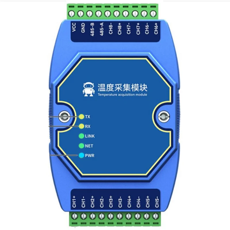 -MEOF 8 طريقة وحدة اكتساب درجة الحرارة Modbus RS485 PT100 RTD بوابة المراقبة DNS الصناعية