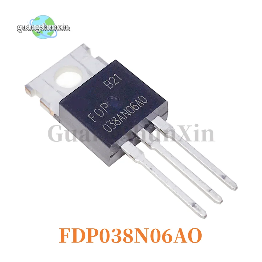 10PCS New FDP038AN06A0 038AN06A0 80A/60V TO-220 N channel field-effect transistor FDP038AN06AO