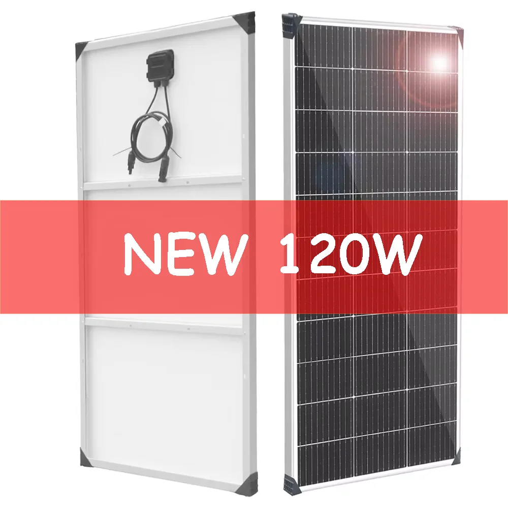 360W 240W 120W Solarpanel mit Aluminiumrahmen-Kit/System Photovoltaik-Panel 12V 24V Batterieladegerät für Camper, Wohnmobil, Boot, Hausdach