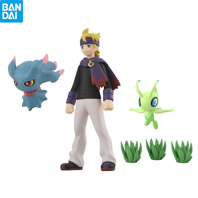 BANDAI Morty & Misdreavus & Celebi Figure set Pokemon scale World Johto region Anime Figure Action Model Collectible Toys Gift