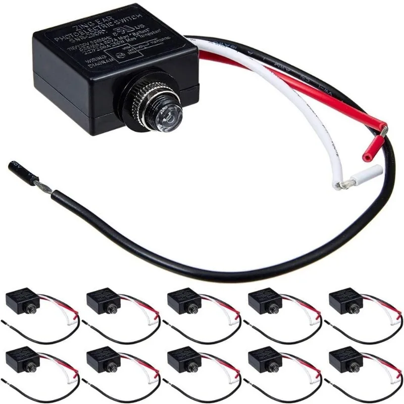 

120 Volt Dusk to Dawn Photocell Photoeye Light Sensor Switch, Auto On/Off, Use with Fluorescent, Incandescent or LED Bulbs, Use