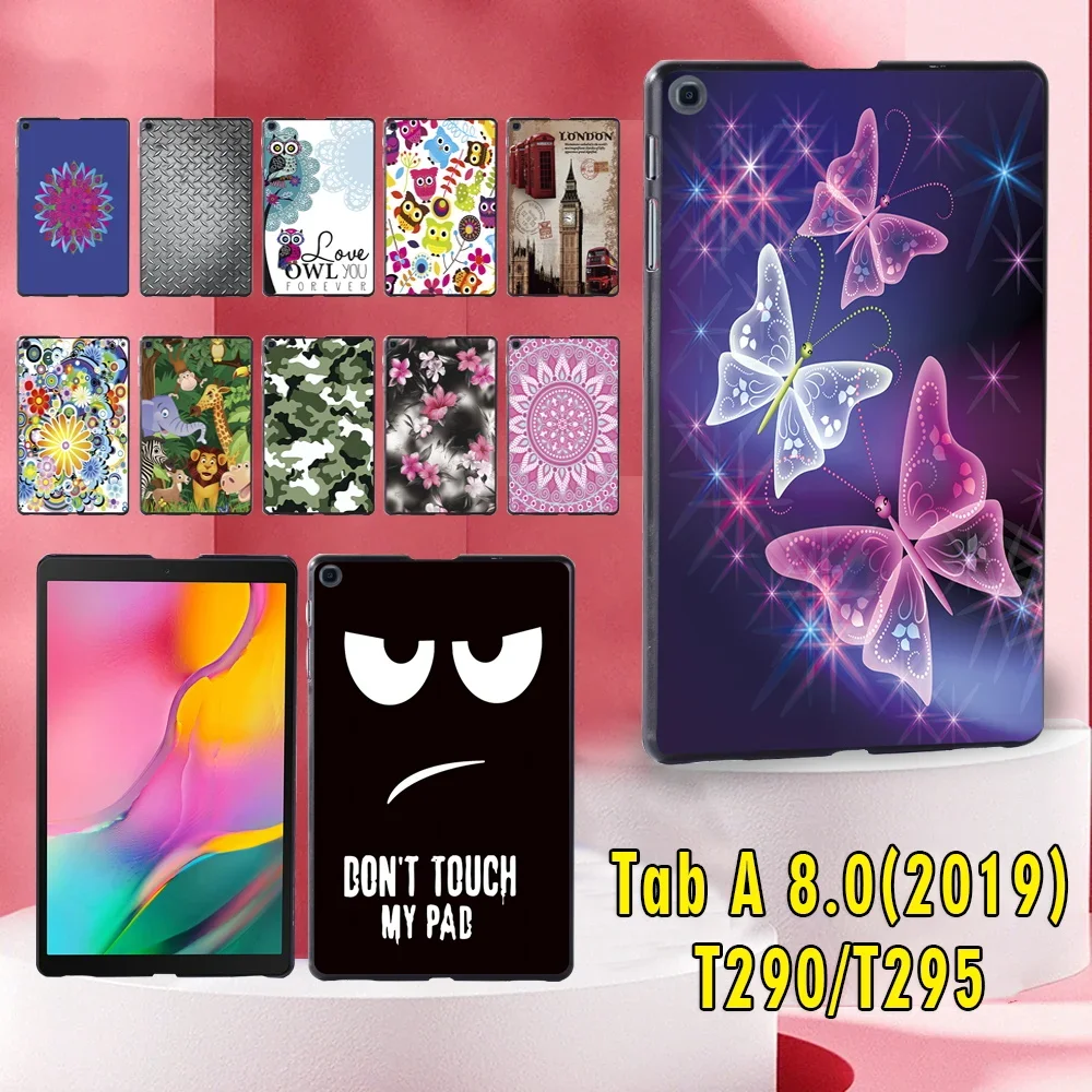 

Back Cover for Samsung Galaxy Tab A 8.0 Inch 2019/T290 T295 Shockproof Ultra-thin Plastic Tablet Cover+Stylus