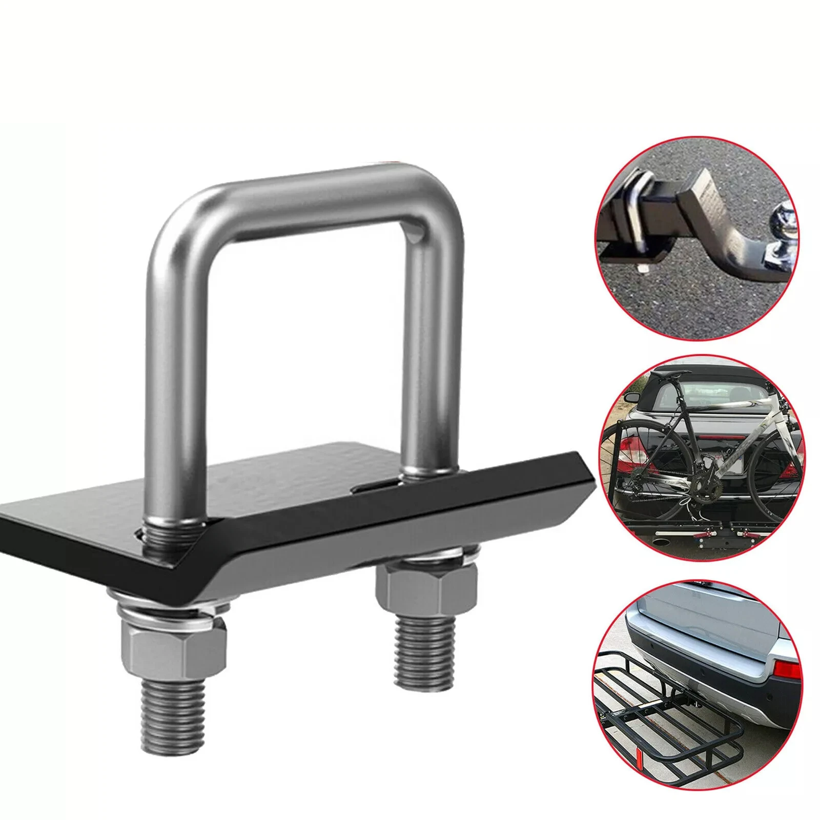 Heavy Duty Hitch Tightener For 1.25 & 2 Inch Tow Trailer Hitches U Bolt Ball Mount Stabilizer Wobble Carrier Anti-Rattle Clamp