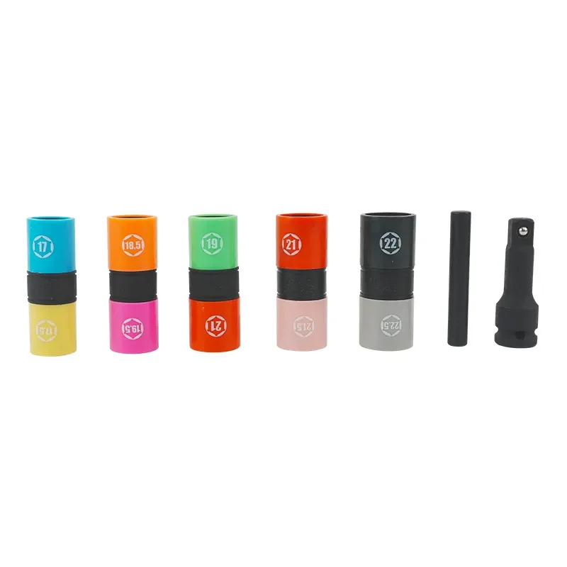 for 7 Piece Professional Grade Pneumatic Anti Injury Sleeve Chromium Molybdenum Steel Wheel Hub Protection Extension Socket
