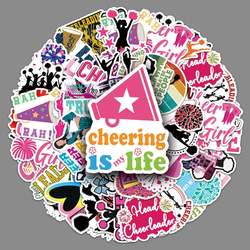 50Zhang Cheerleading Gymnastics Graffiti Sports Decoration  Cup Luggage Notebook Graffiti Stickers