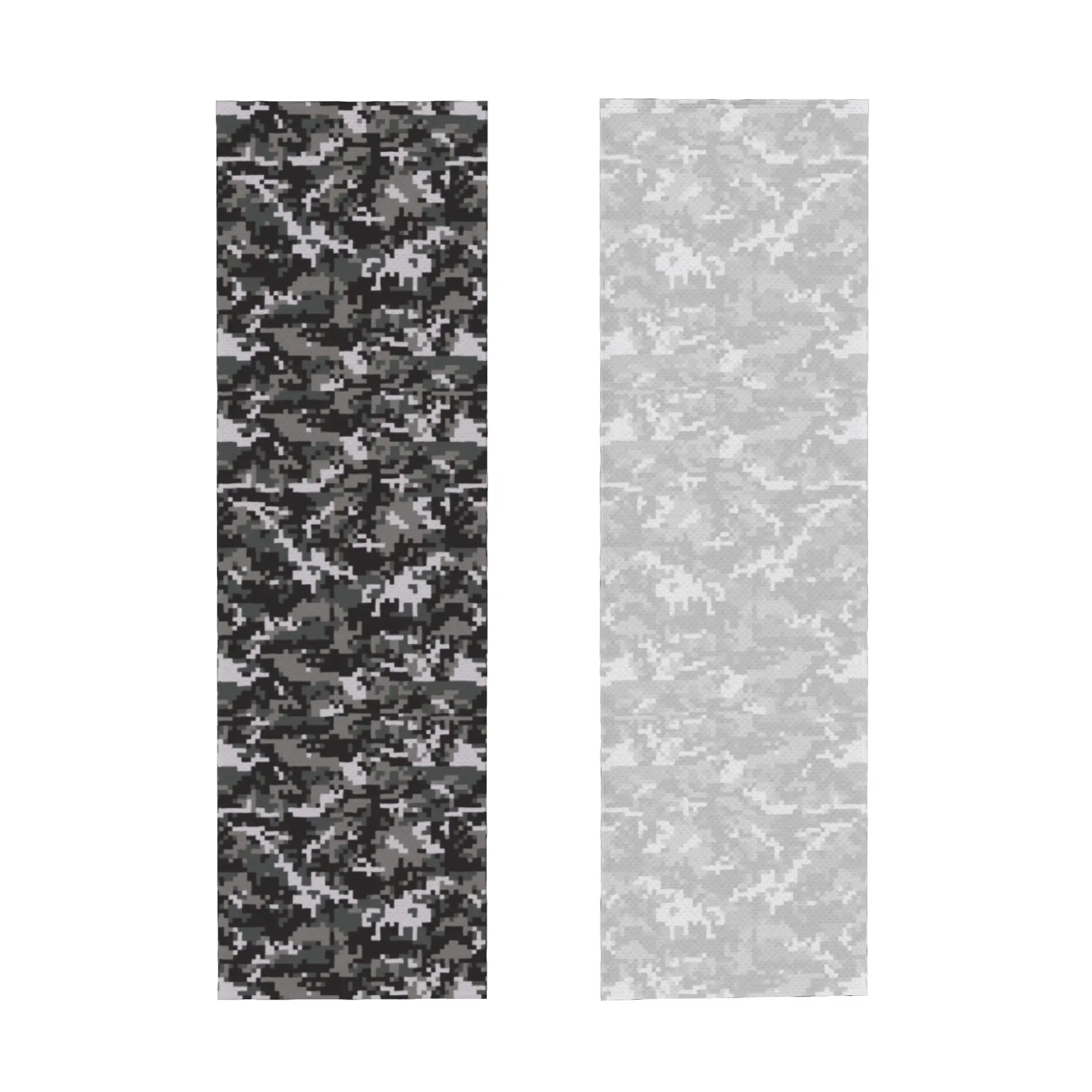 Black and Gray Digital Camouflage Cold Exercise Towel Face Towel Quick Dry Army Camo Beach Breathable Cold Towel