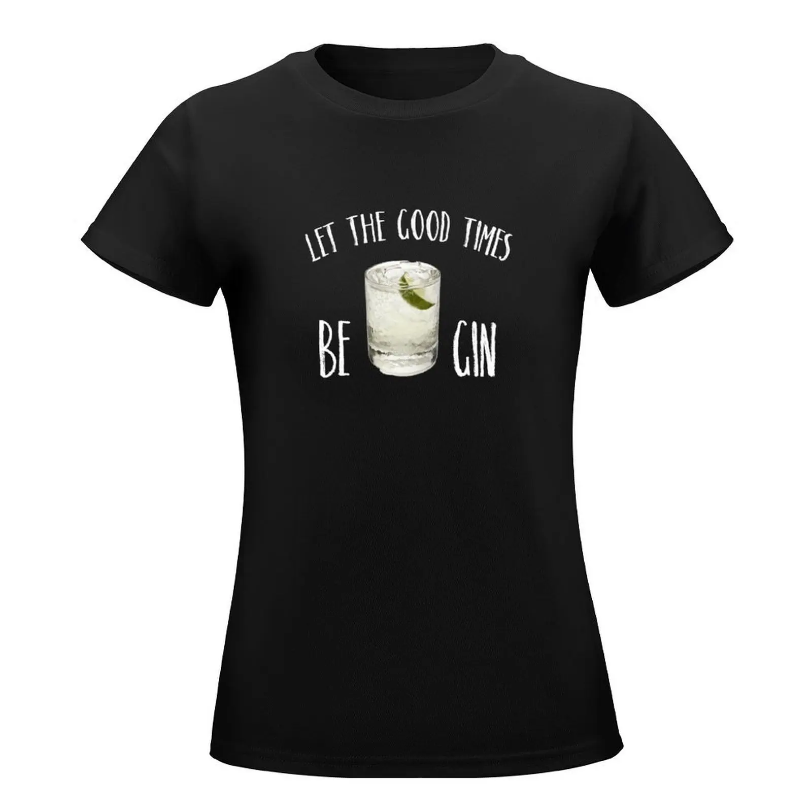 Funny Alcohol Gin T-Shirt cute clothes cute tops graphics Women's summer blouses 2024