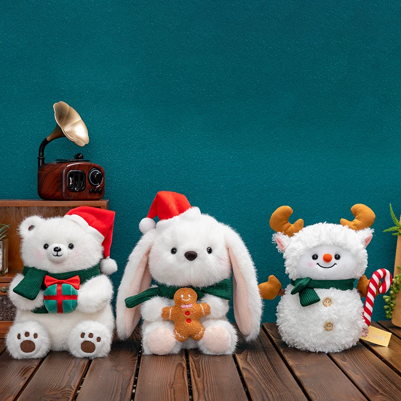 Счастливая кукла-снеговик, рождественский подарок, рождественская елка, плюшевая кукла с животными, плюшевое украшение, подарок для пары, кукла для девочек, праздничный подарок-сюрприз