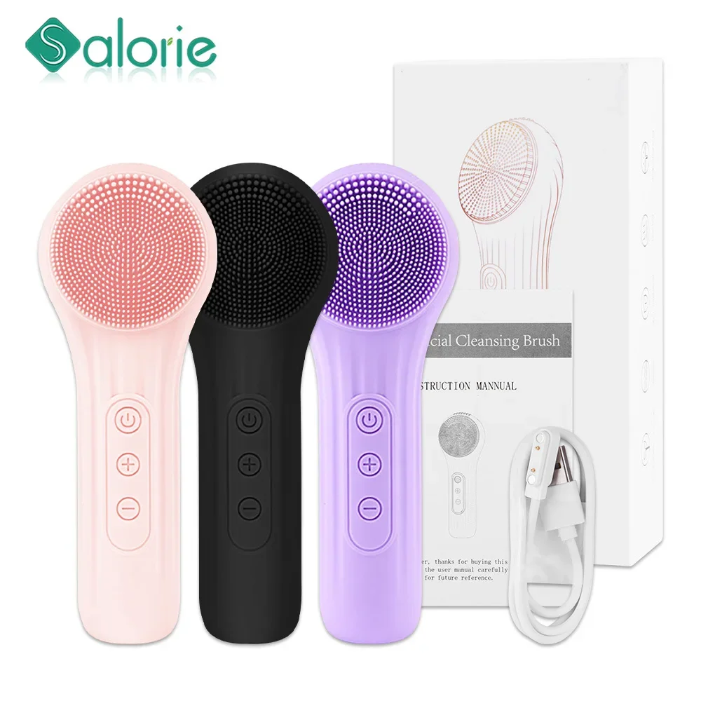 Sonic Waterproof Facial Cleansing Machine for Men Women Rechargeable Exfoliating Electric Face Scrubber Cleanser Device Massager