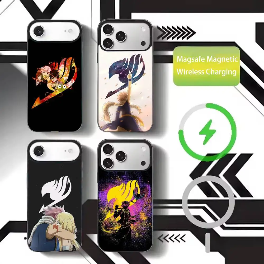 

Anime F-Fairys LOGO T-Tail Phone Case For iPhone17,16,15,14,13,12,11 Plus,Pro Max Magnetic For Magsafe Wireless Charging
