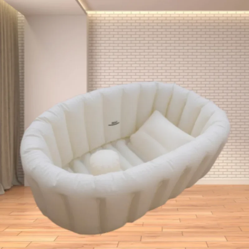 حوض استحمام سميك قابل للنفخ للأطفال، أريكة قابلة للنفخ، تصميم محمول قابل للطي لمنع سقوط الطفل للاستخدام المنزلي والخارجي #6