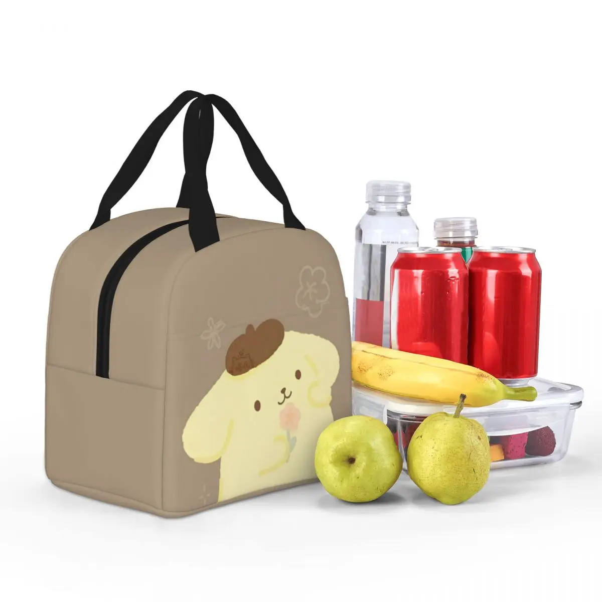 Bolsa de almuerzo con aislamiento de Pom Purin, bolso enfriador grande reutilizable, caja de almuerzo de mano, Picnic de oficina, hombres y mujeres