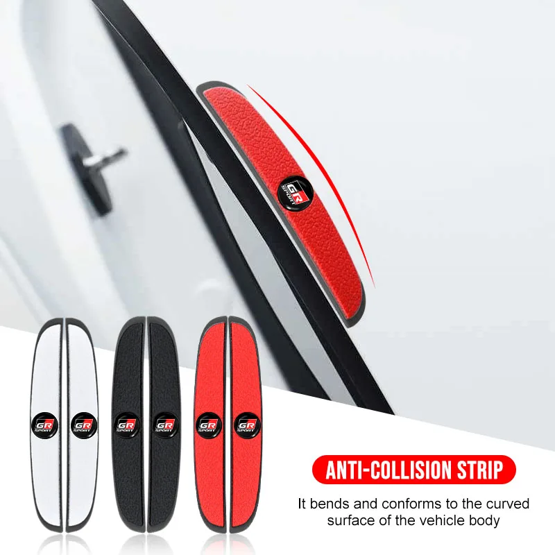 

4Pcs Car Door Anti-Collision Strip Rearview Mirror Protection Sticker For Toyota GR Sport Gazoo Racing Yaris 86 Corolla RAV4 RZ