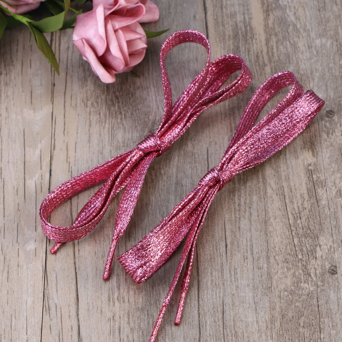 

Flat Glitter Shoelaces 1.1m Colored Shoestring for Sneakers Sports Canvas Shoes Pink Durable Craftsmanship Glitter Shoe Laces