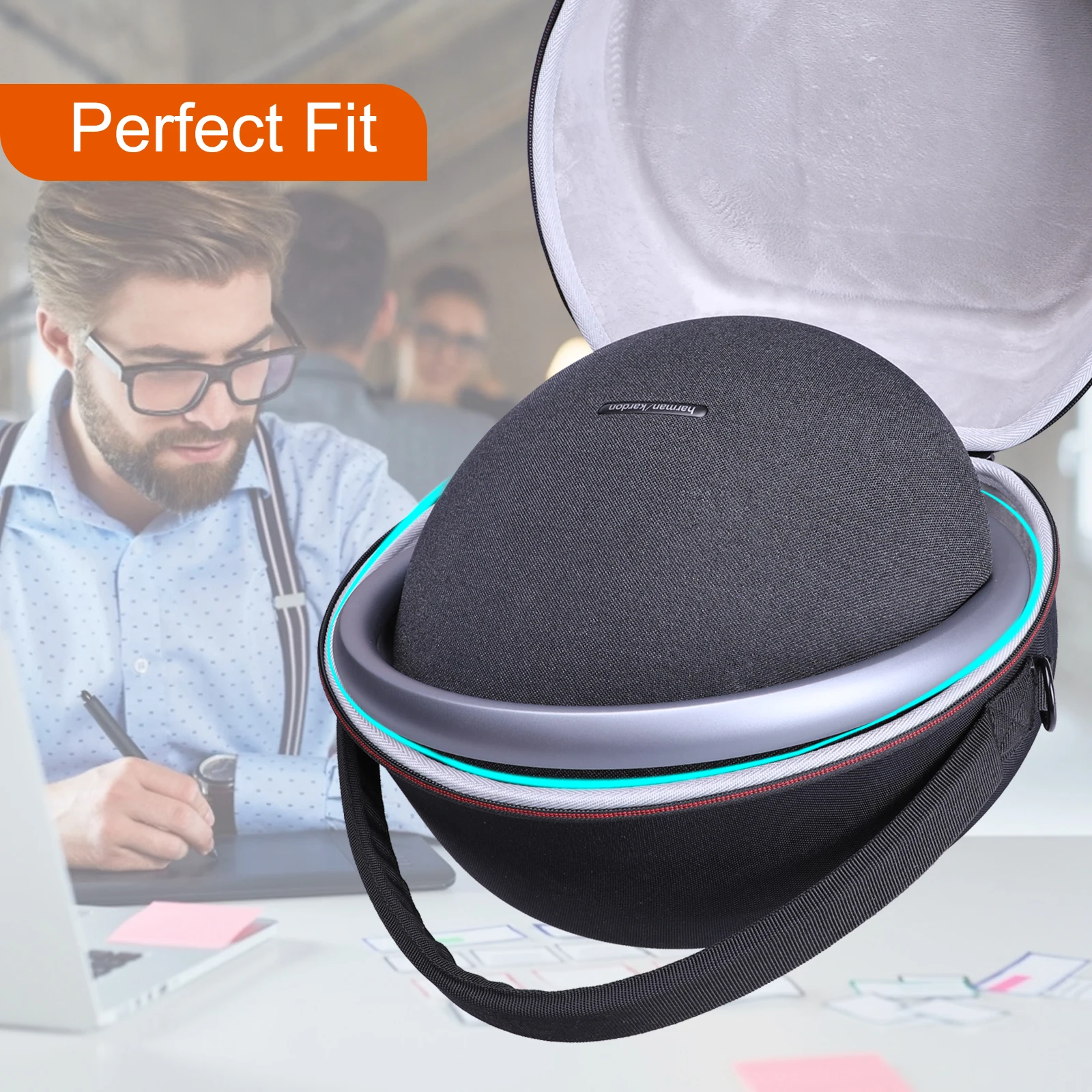 

Жесткий дорожный чехол LTGEM для Bluetooth-колонки Harman Kardon Onyx Studio 7 (B09817FXSM), противоударная защитная сумка для переноски с