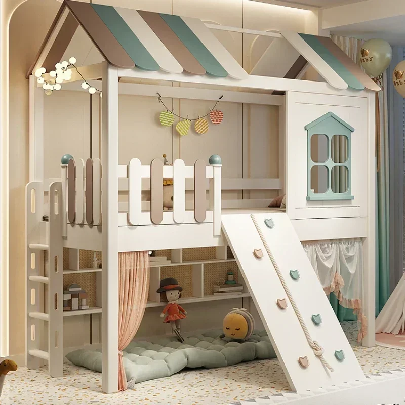 Double Luxury Modern Children Beds Loft King Size Foldable House Children Beds Design Mueble Infantil Bedroom Furniture