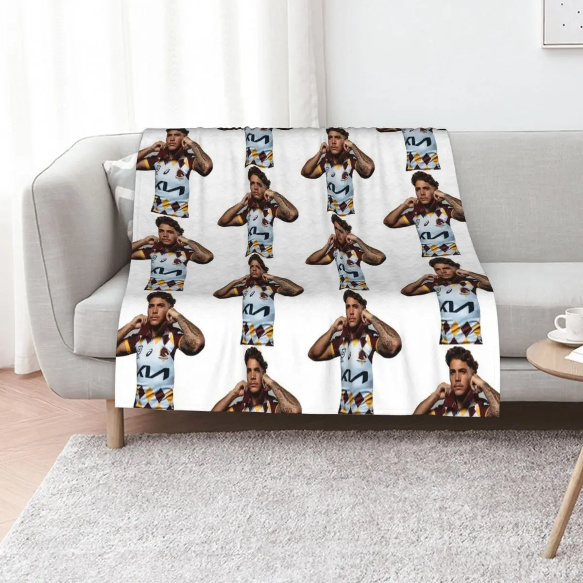 

Reece Walsh Broncos hot photo jersey Throw Blanket Decorative Sofa Beach bed plaid manga Blankets