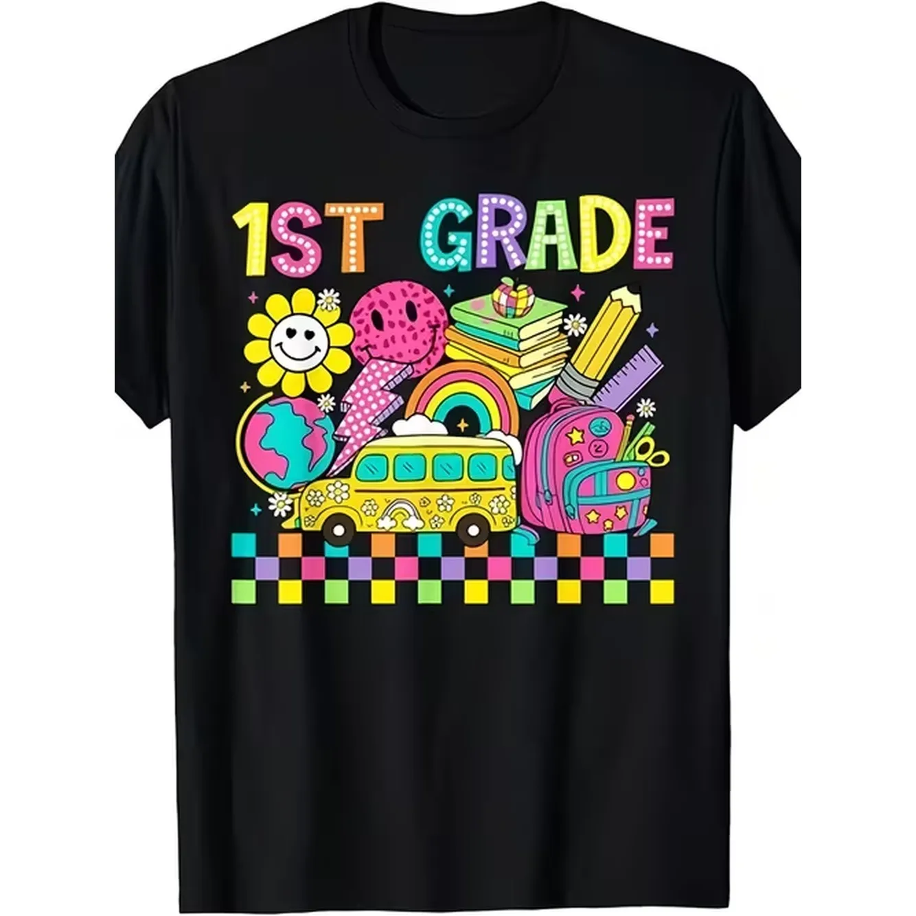 Groovy Back To School First Day Teacher T Shirt Hoodie Sweater Same Style For Men And Unisex 2026 Summer Sleeved Printed T Shirt