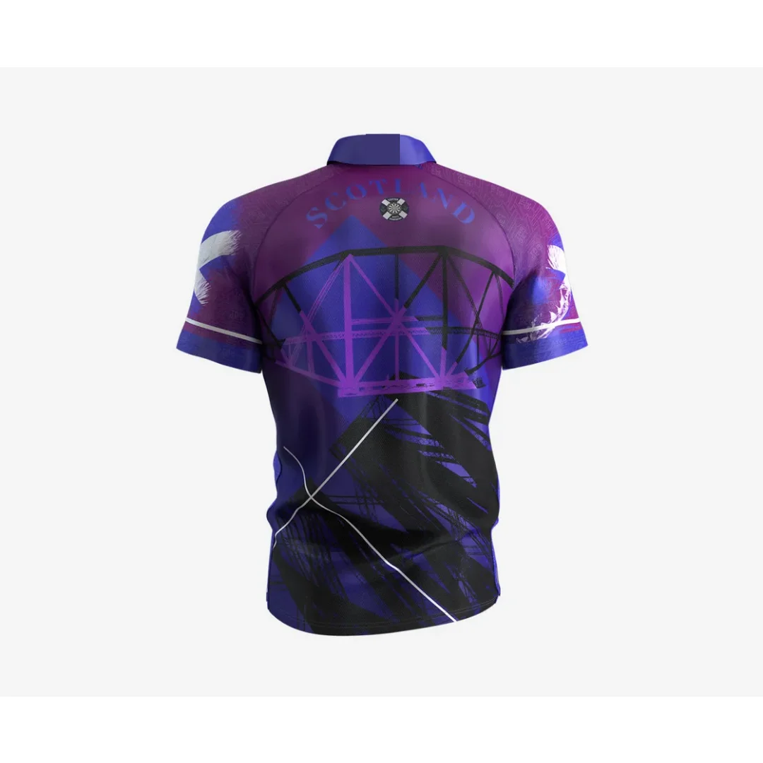 

Рубашка для игры в ассоциации шотландского дартса, униформа для соревнований в дартс, рубашка поло на молнии, спортивная мужская футболка, детская одежда